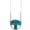 Half bucket swing seat with ropes